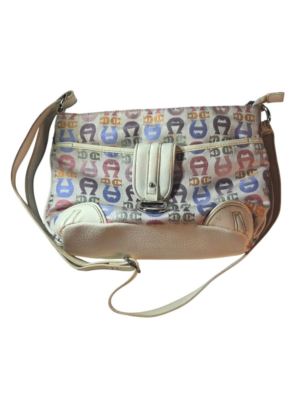 Etienne Aigner Multicolor Logo Print Crossbody Bag  Strap purse handbag